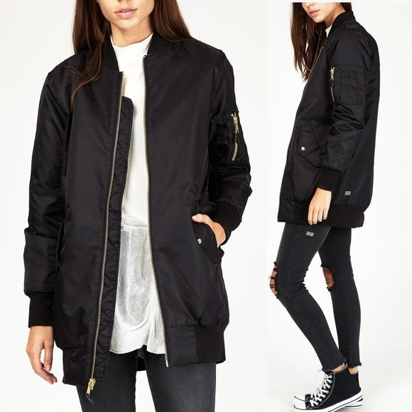 Ksubi Women Downtown Bomber Jacket in Black sz S